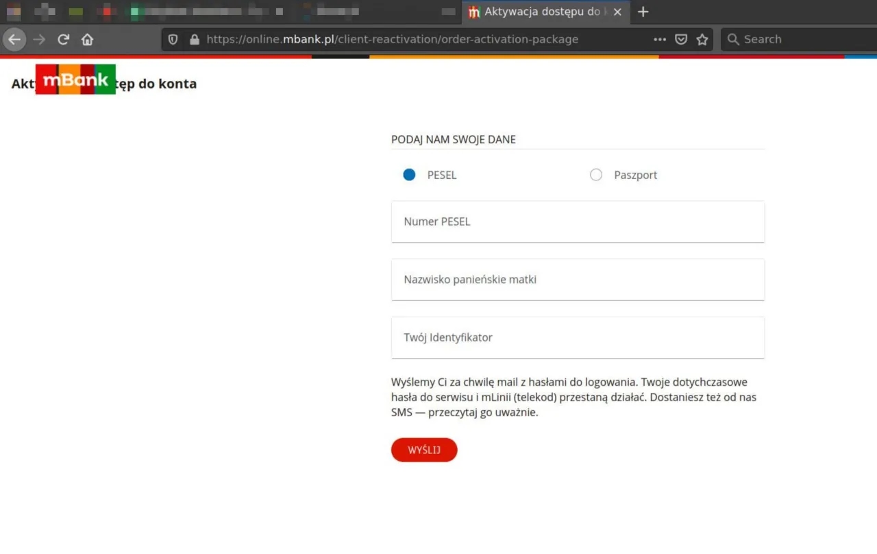 Zablokowany dostęp do serwisu transakcyjnego mBank - poznaj przyczyny
