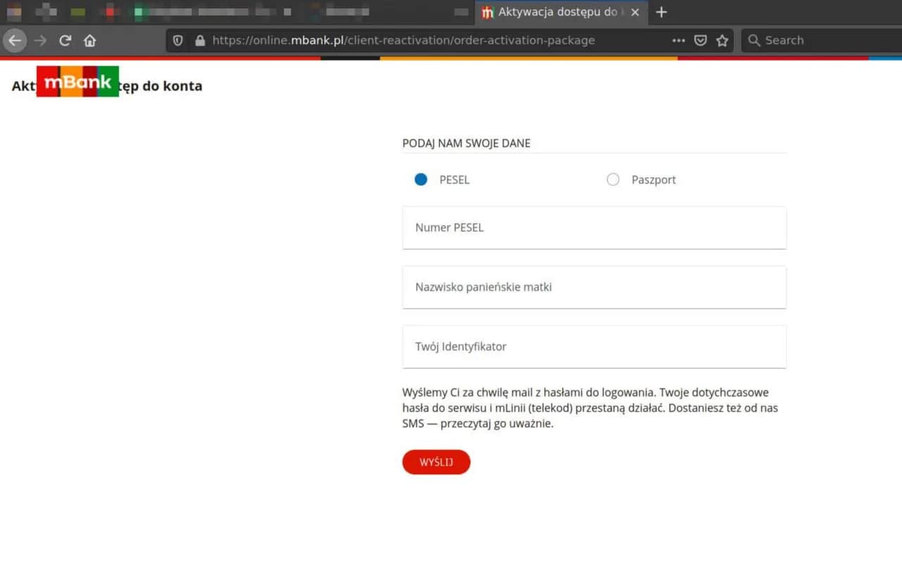 Zablokowany dostęp do serwisu transakcyjnego mBank - poznaj przyczyny