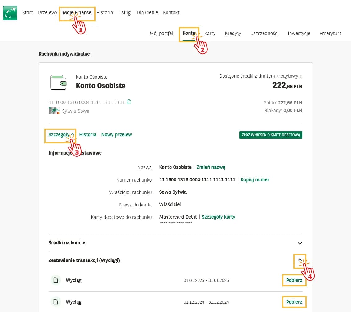 Wyciągi Santander - Sprawdź swoje historię transakcji online